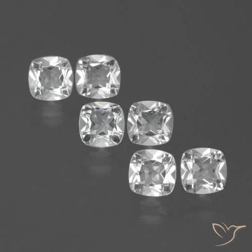 2.73ctw Natural Clear White Topaz, Cushion, VVS-VS