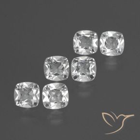 2.73 ctw White Topaz Stones, Natural Topaz in Cushion-Cut Shape for Sale