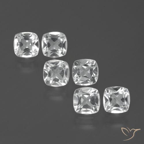 2.75ctw Natural Clear White Topaz, Cushion, VVS-VS, Photo A