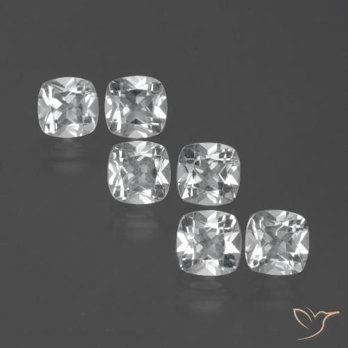 3.05ctw Natural White Topaz, Cushion, VVS-VS