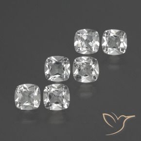2.78 ctw White Topaz Stones, Natural Topaz in Cushion-Cut Shape for Sale