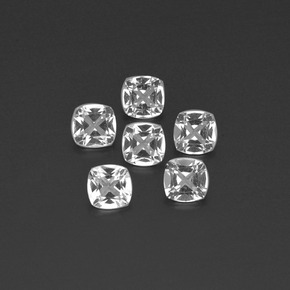 2.76 ctw White Topaz Stones, Natural Topaz in Cushion-Cut Shape for Sale
