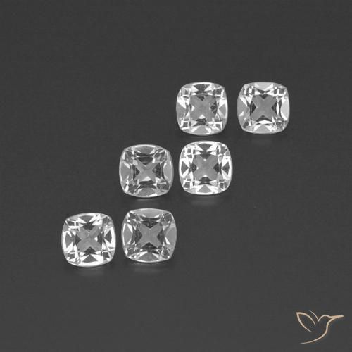 2.86ctw Natural Clear White Topaz, Cushion, VVS-VS