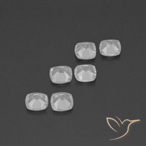 Topaz Gemstones in 4.6 x 4.6 mm Size for Sale, Topaz Stones in Clear White Color