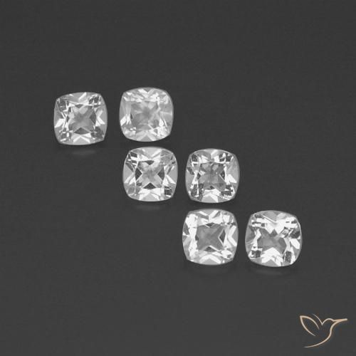 Clear White Topaz Gem - 0.5ct Cushion-Cut (ID: 387854)
