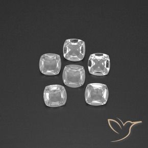 2.26 ctw White Topaz Stones, Natural Topaz in Cushion-Cut Shape for Sale
