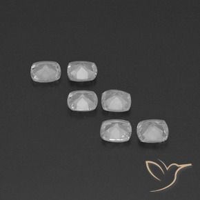 Topaz Gemstones in 4.6 x 4.5 mm Size for Sale, Topaz Stones in Clear White Color