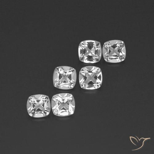 Clear White Топаз Камень - 0.5ct Огранка Подушечка (ID: 387857)