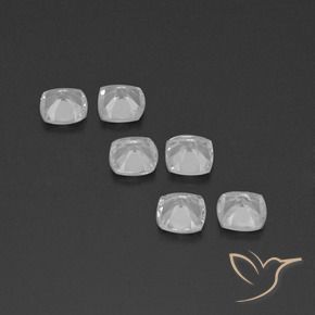 Topaz Gemstones in 4.6 x 4.5 mm Size for Sale, Topaz Stones in Clear White Color