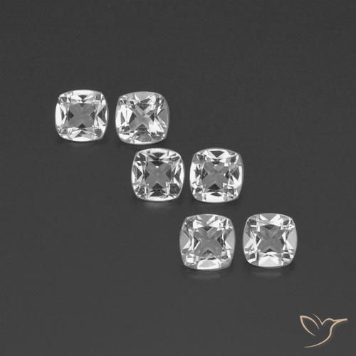 2.70ctw Natural Clear White Topaz, Cushion, VVS-VS