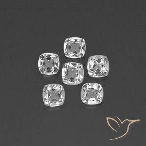 2.70 ctw White Topaz Stones, Natural Topaz in Cushion-Cut Shape for Sale