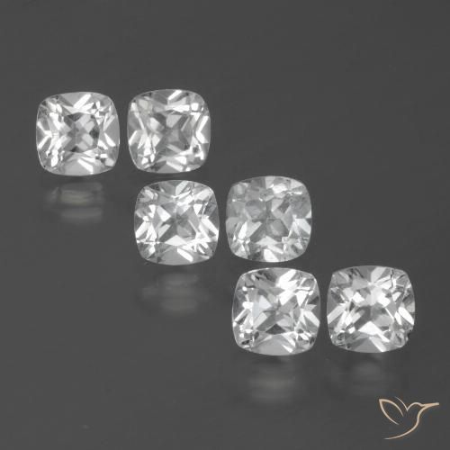 2.61ctw Natural White Topaz, Cushion, VVS-VS
