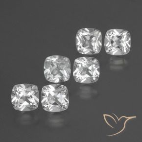 2.61 ctw White Topaz Stones, Natural Topaz in Cushion-Cut Shape for Sale