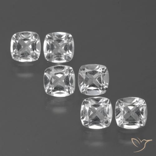 2.91ctw Natural Clear White Topaz, Cushion, VVS-VS