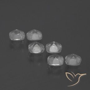 Topaz Gemstones in 4.6 x 4.5 mm Size for Sale, Topaz Stones in Clear White Color