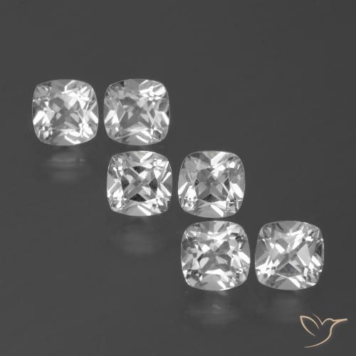 2.98ctw Natural Clear White Topaz, Cushion, VVS-VS