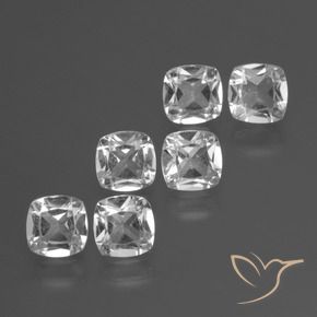 3.24 ctw White Topaz Stones, Natural Topaz in Cushion-Cut Shape for Sale
