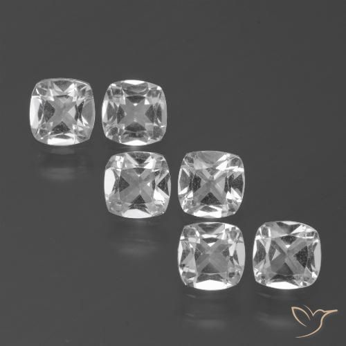 2.84ctw Natural Clear White Topaz, Cushion, VVS-VS