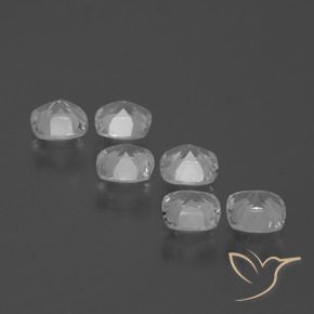 Topaz Gemstones in 4.6 x 4.5 mm Size for Sale, Topaz Stones in Clear White Color