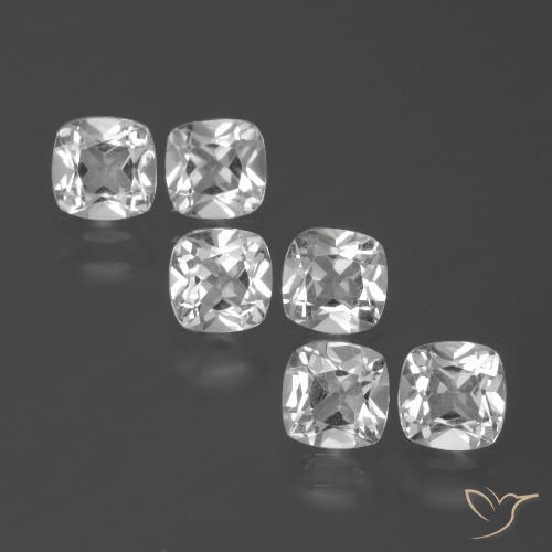 2.81ctw Natural Clear White Topaz, Cushion, VVS-VS