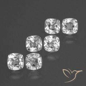 2.81 ctw White Topaz Stones, Natural Topaz in Cushion-Cut Shape for Sale
