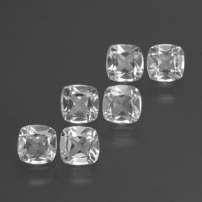 2.64 ctw White Topaz Stones, Natural Topaz in Cushion-Cut Shape for Sale