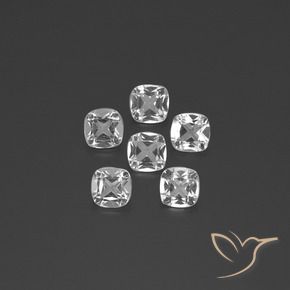 2.78 ctw White Topaz Stones, Natural Topaz in Cushion-Cut Shape for Sale