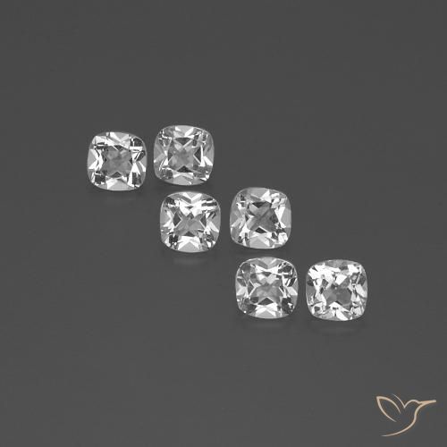 3.03ctw Natural Clear White Topaz, Cushion, VVS-VS