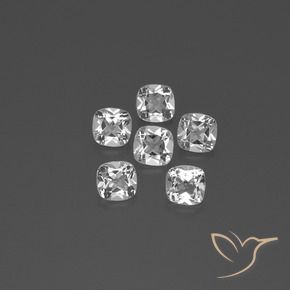 3.03 ctw White Topaz Stones, Natural Topaz in Cushion-Cut Shape for Sale