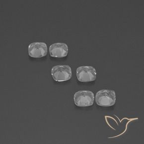 Topaz Gemstones in 4.6 x 4.5 mm Size for Sale, Topaz Stones in Clear White Color