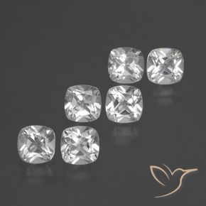 2.92 ctw White Topaz Stones, Natural Topaz in Cushion-Cut Shape for Sale