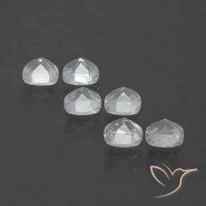 Topaz Gemstones in 4.6 x 4.5 mm Size for Sale, Topaz Stones in Clear White Color