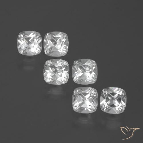 2.75ctw Natural White Topaz, Cushion, VVS-VS