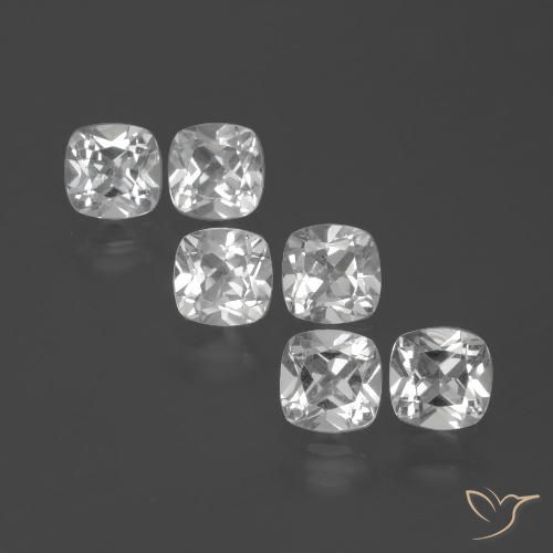 3.08ctw Natural White Topaz, Cushion, VVS-VS