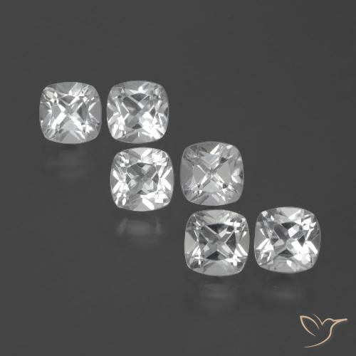 2.75ctw Natural White Topaz, Cushion, VVS-VS