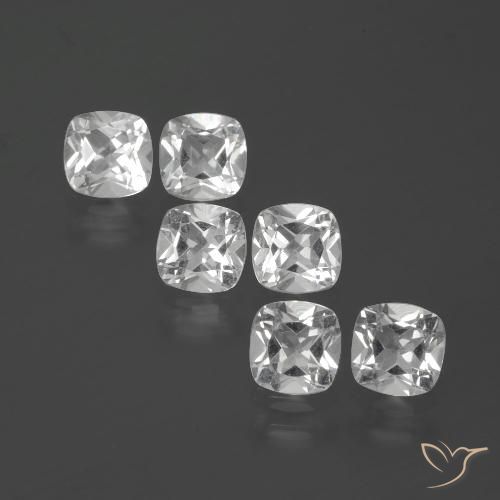 2.88ctw Natural Clear White Topaz, Cushion, VVS-VS