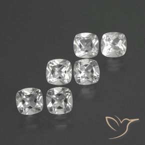 2.88 ctw White Topaz Stones, Natural Topaz in Cushion-Cut Shape for Sale