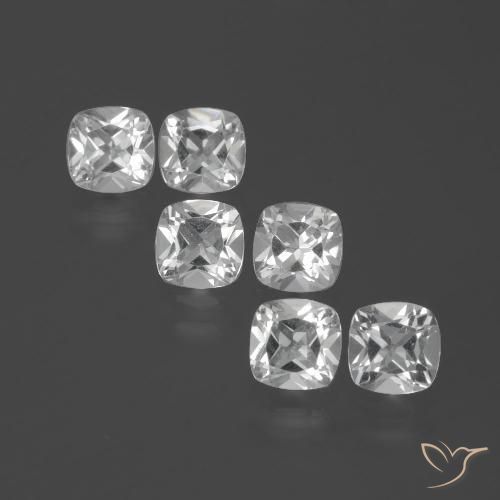 2.71ctw Natural Clear White Topaz, Cushion, VVS-VS
