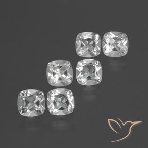2.71 ctw White Topaz Stones, Natural Topaz in Cushion-Cut Shape for Sale