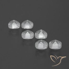 Topaz Gemstones in 4.6 x 4.5 mm Size for Sale, Topaz Stones in Clear White Color