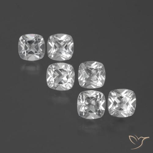 3.21ctw Natural White Topaz, Cushion, VVS-VS