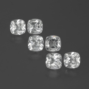 Clear White Topaz Gem - 0.6ct Cushion-Cut (ID: 387996)
