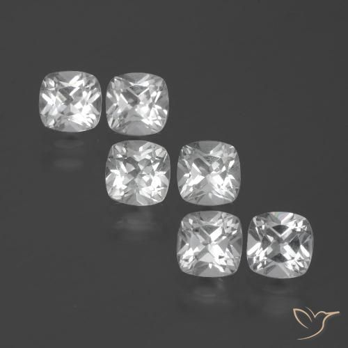 2.73ctw Natural White Topaz, Cushion, VVS-VS