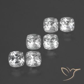 2.73 ctw White Topaz Stones, Natural Topaz in Cushion-Cut Shape for Sale
