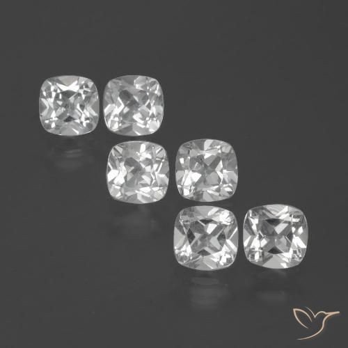 3.04ctw Natural White Topaz, Cushion, VVS-VS