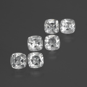 2.86 ctw White Topaz Stones, Natural Topaz in Cushion-Cut Shape for Sale
