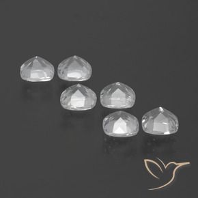 Topaz Gemstones in 4.6 x 4.6 mm Size for Sale, Topaz Stones in White Color