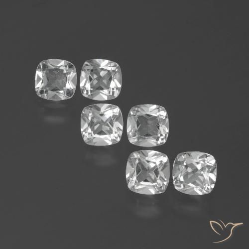 3.23ctw Natural White Topaz, Cushion, VVS-VS