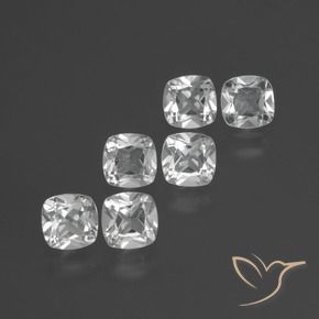3.23 ctw White Topaz Stones, Natural Topaz in Cushion-Cut Shape for Sale