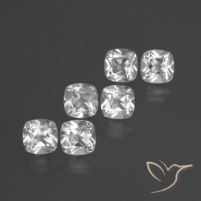 3.05 ctw White Topaz Stones, Natural Topaz in Cushion-Cut Shape for Sale